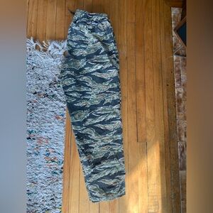 Obey Tiger Stripe Camo Cargo Pants - Green/Black/Tan